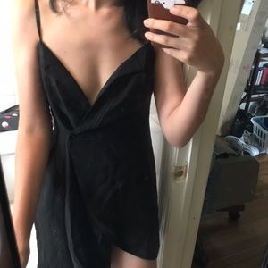 Urban outfitters Sparkle and Fade black wrap dress
